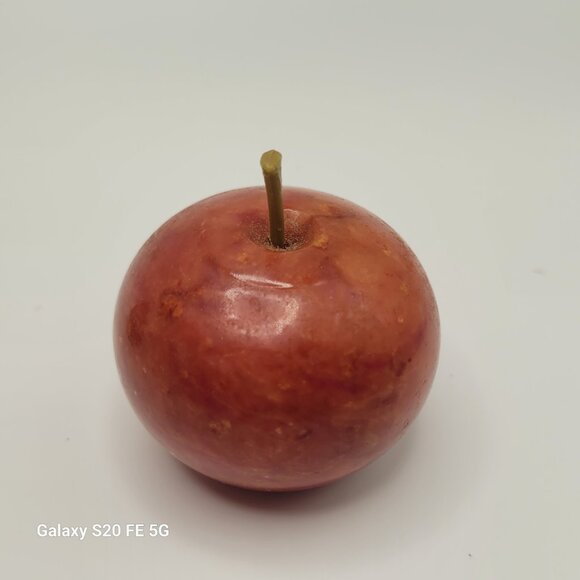Vintage Small Marble Alabaster Decorative Fruit - Apple and Pear - Picture 11 of 16